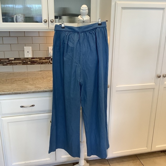 Alice Blue Wide Leg Pants Size Large Pull On Style - Picture 3 of 8